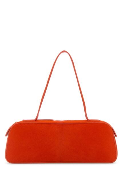 Orange calf hair Simona shoulder bag