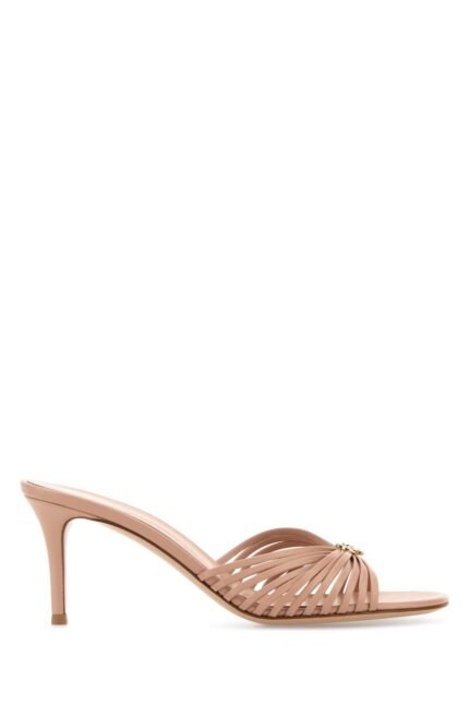 Pink leather Vyna mules