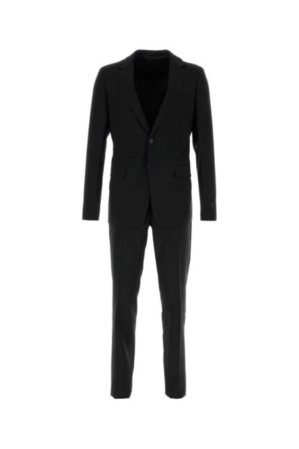 Black wool blend suit