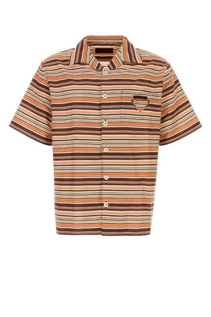Embroidered cotton blend shirt