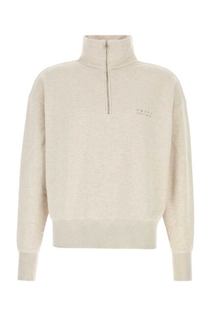 Melange sand cotton sweatshirt