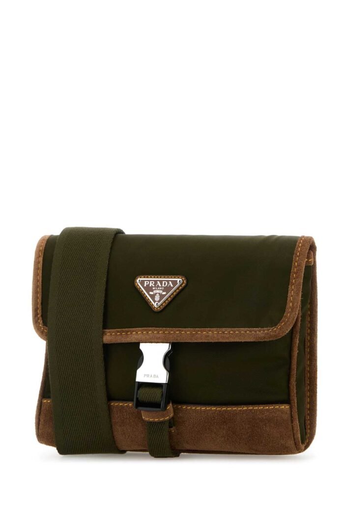 Two-tone Re-Nylon and suede phone holder - Image 2