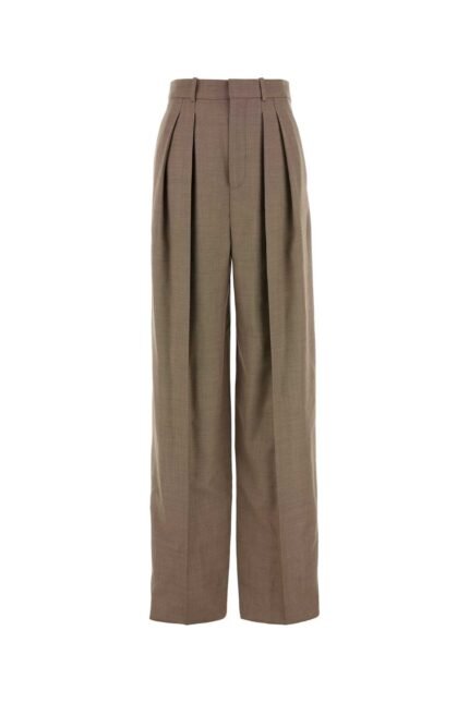 Two-tone wool pant