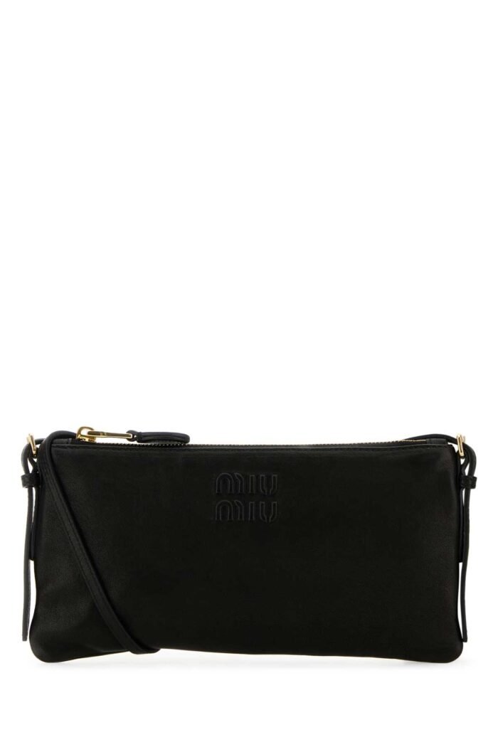 Black leather crossbody bag - Image 1