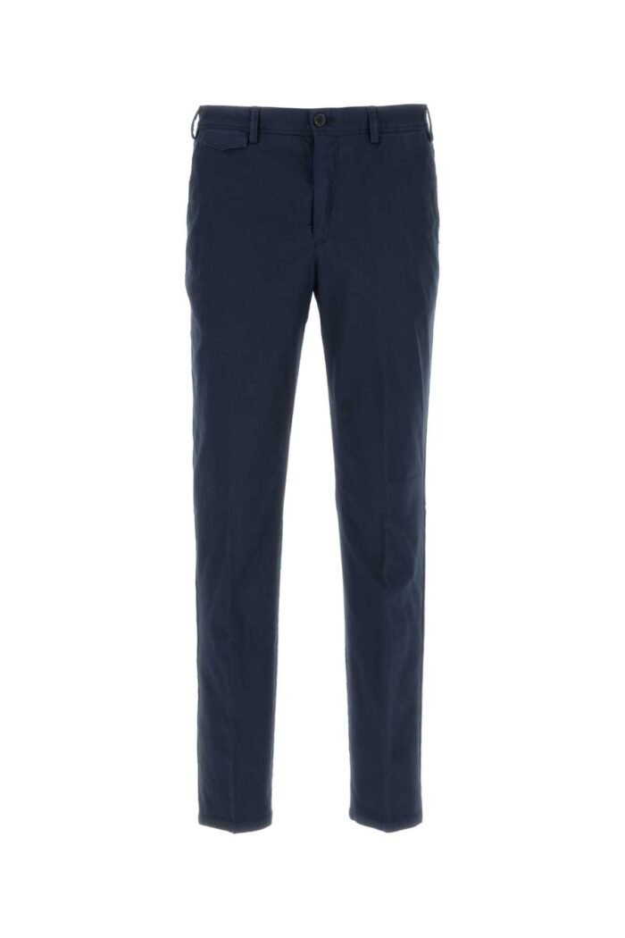 Blue stretch cotton pant - Image 1