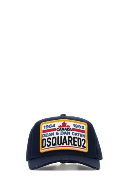 Navy blue cotton baseball cap