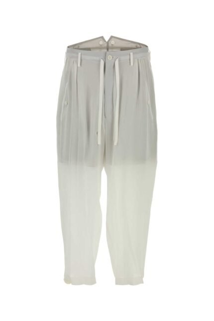 White silk pant