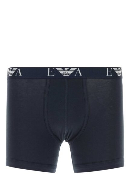 Navy blue cotton boxer set