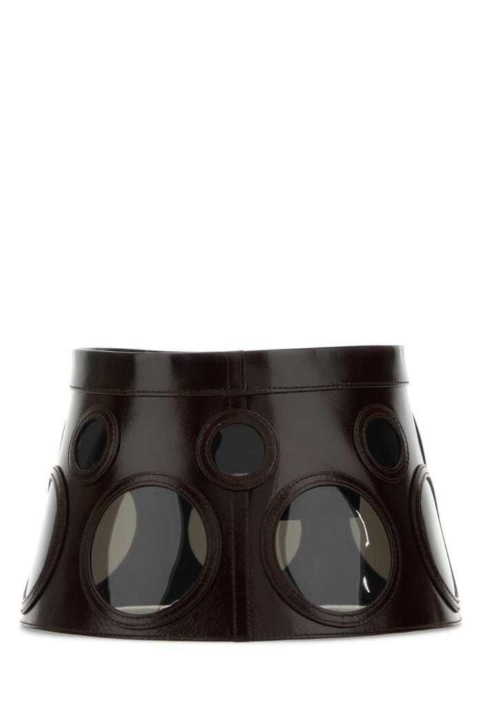 Dark brown leather hat - Image 3