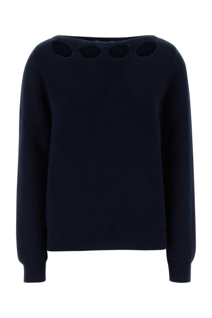 Navy blue cotton sweater - Image 1
