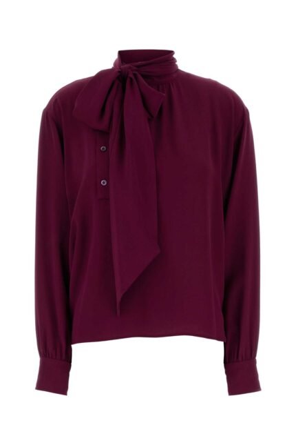 Grape crepe blouse