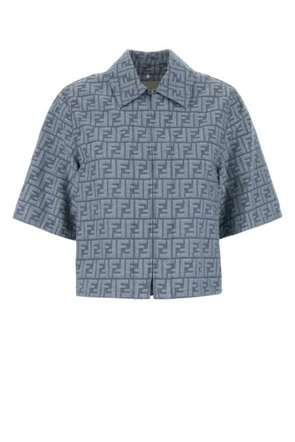 Embroidered denim shirt