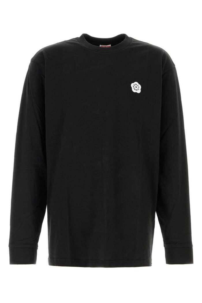 Black cotton t-shirt - Image 1
