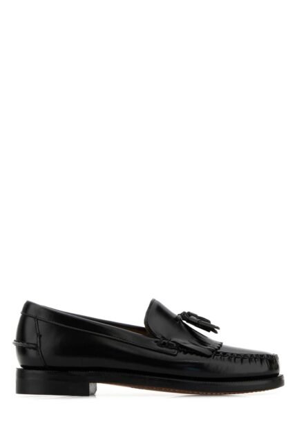 Black leather Paul loafers