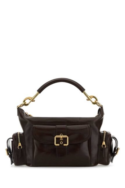 Chocolate leather Camera Bag handbag