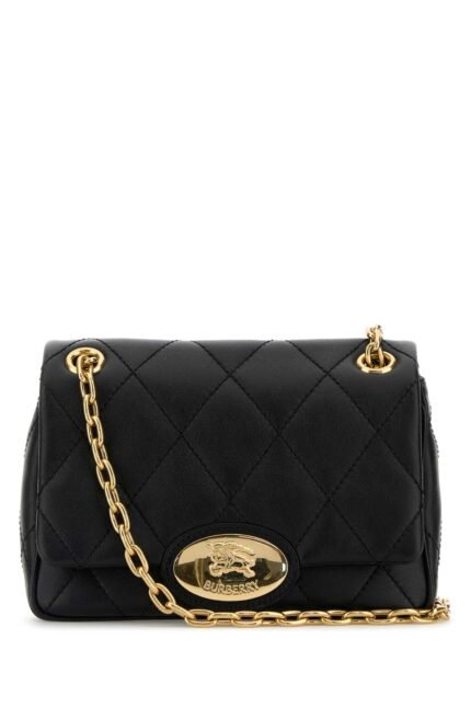 Black leather small Strand shoulder bag