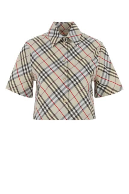 Embroidered poplin shirt
