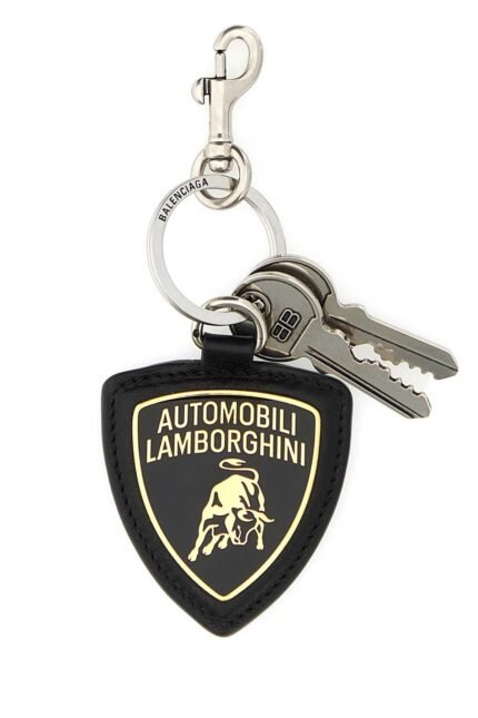 Metal and leather Balenciaga X Automobili Lamborghini keyring