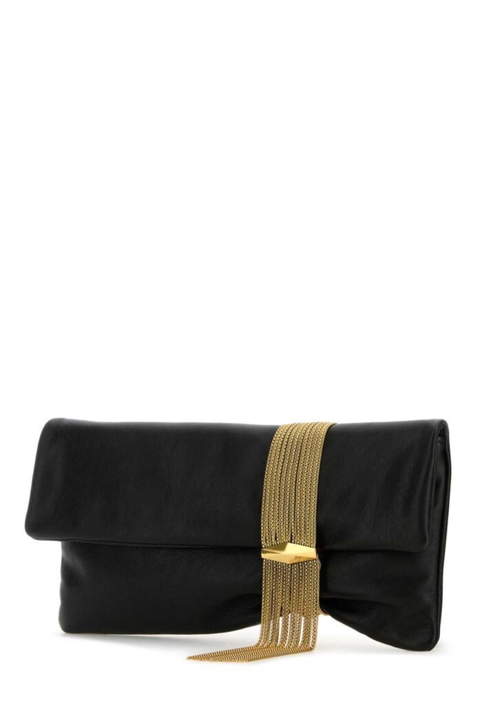 Black leather Zendra clutch - Image 2