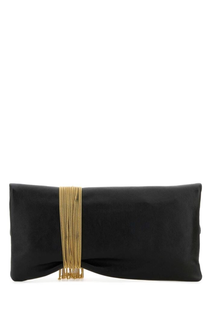 Black leather Zendra clutch - Image 3