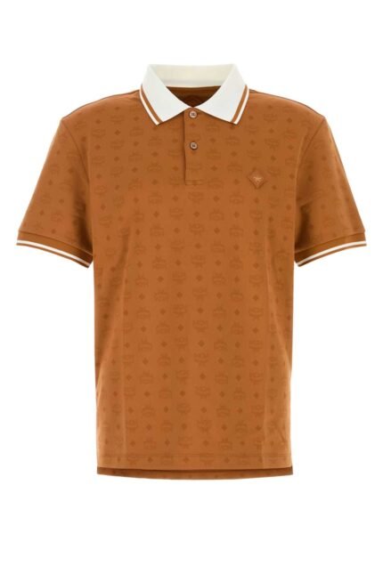 Orange piquet polo shirt