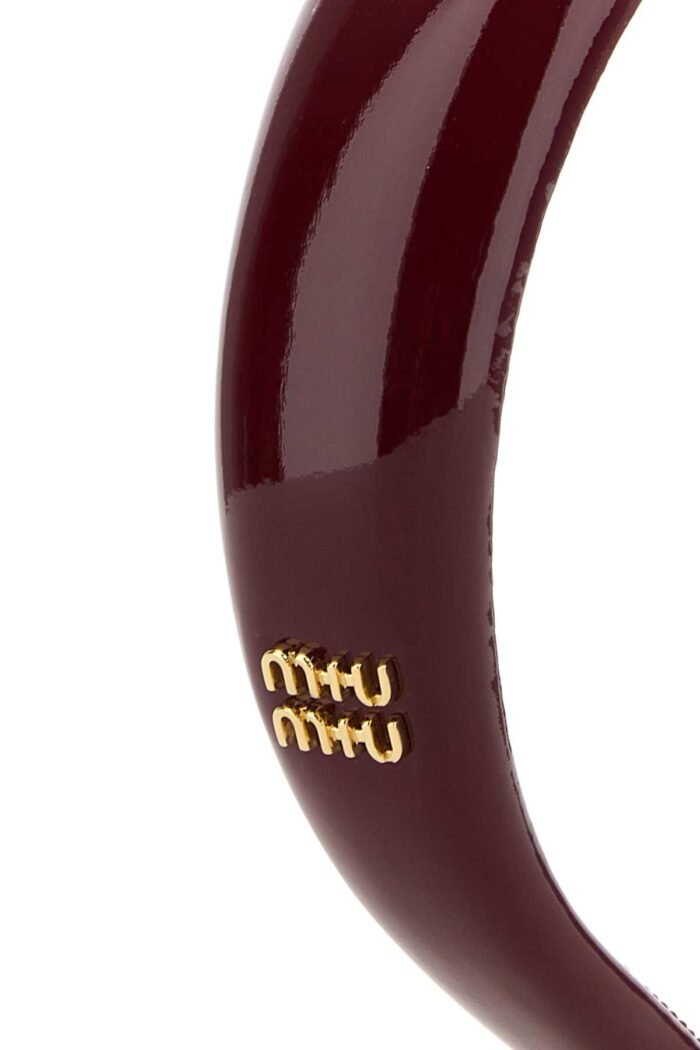 Tyrian purple leather headband - Image 2