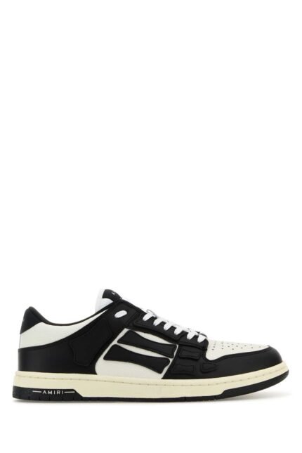 Tow-tone leather Skel sneakers