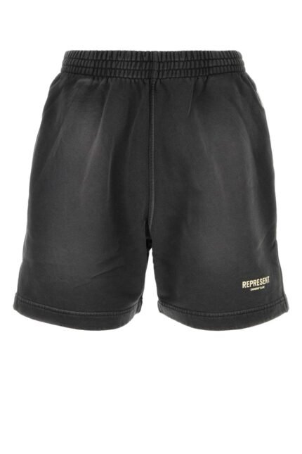 Charcoal cotton bermuda shorts