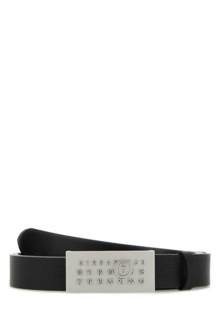 Black leather belt