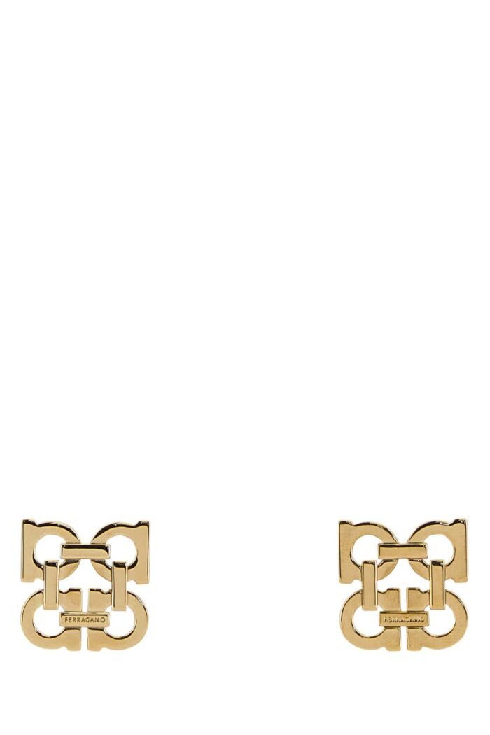 Gold metal earrings - Image 1