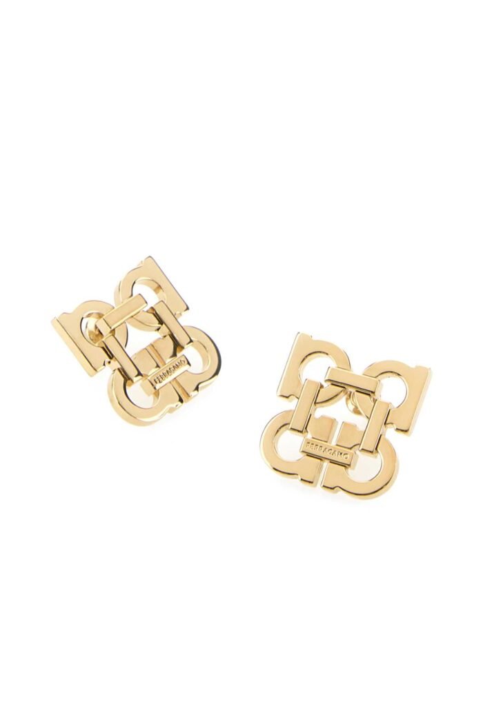 Gold metal earrings - Image 2