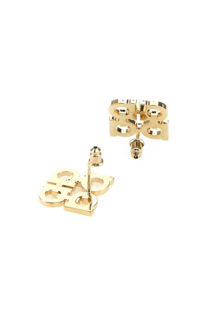 Gold metal earrings - Image 3