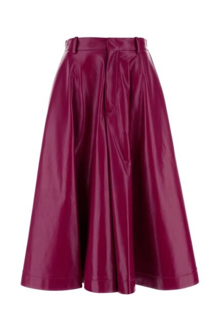 Fuchsia leather bermuda shorts