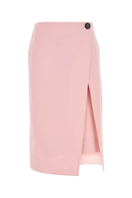Pink twill skirt