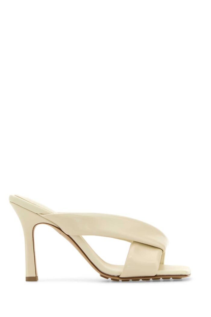 Ivory leather Riva mules - Image 1
