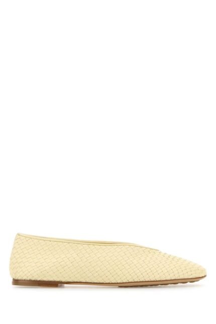 Pastel yellow leather Rosa ballerinas