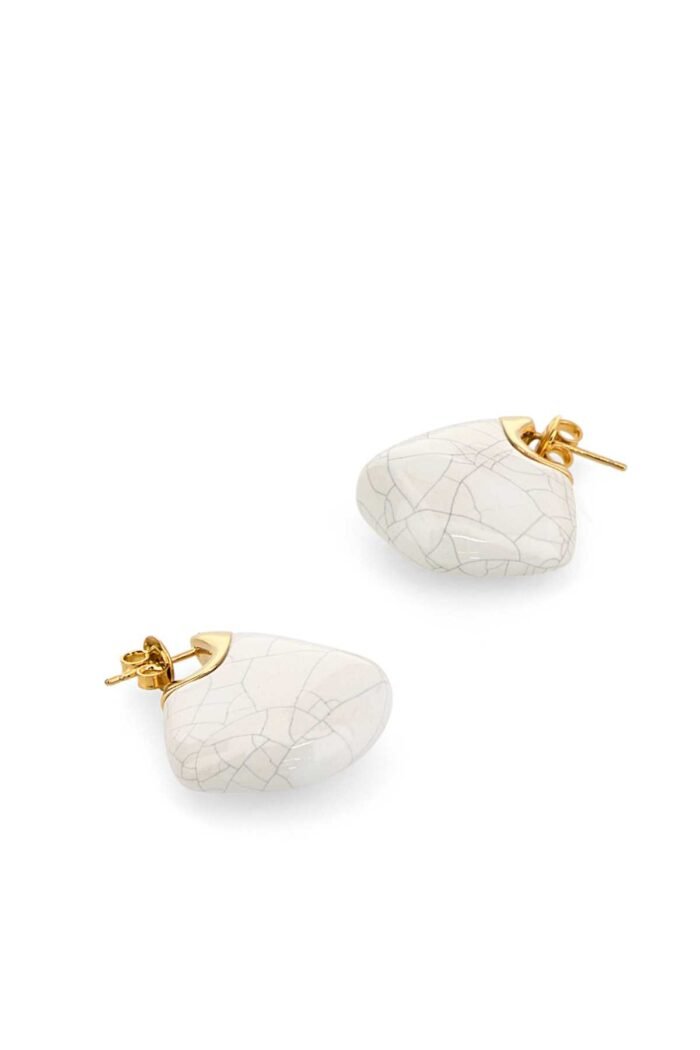 Ceramic and silver small Finn earrings - Image 2