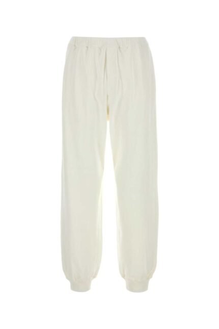 White cotton Avo joggers