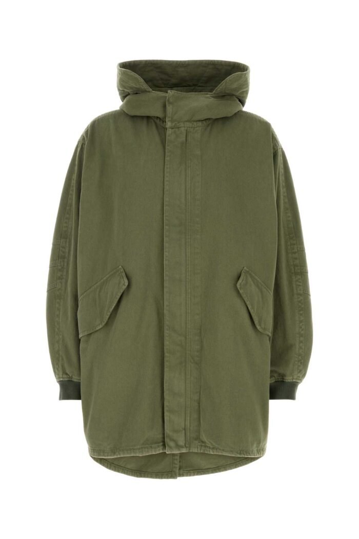 Olive green cotton Kemet jacket - Image 1