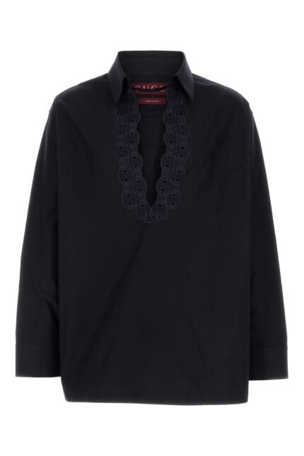 Dark blue piquet polo shirt