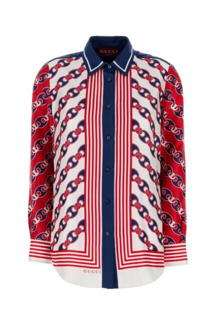 Printed silk shirt