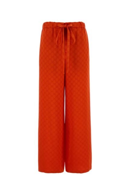 Orange satin pyjama pant