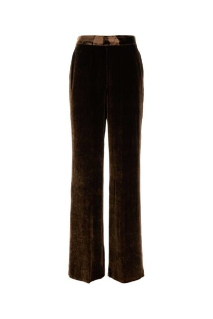 Brown velvet pant