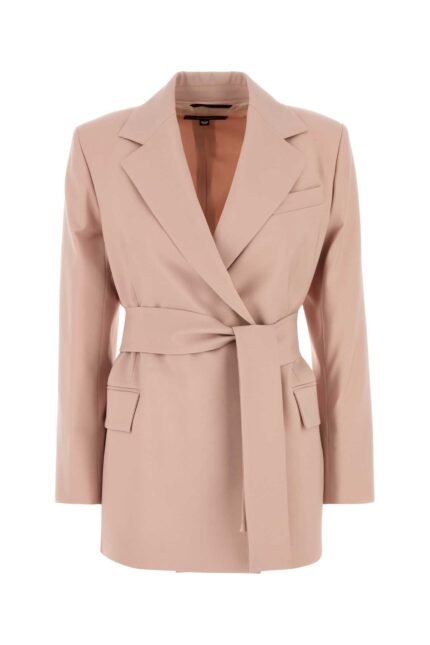 Powder pink wool Teso blazer
