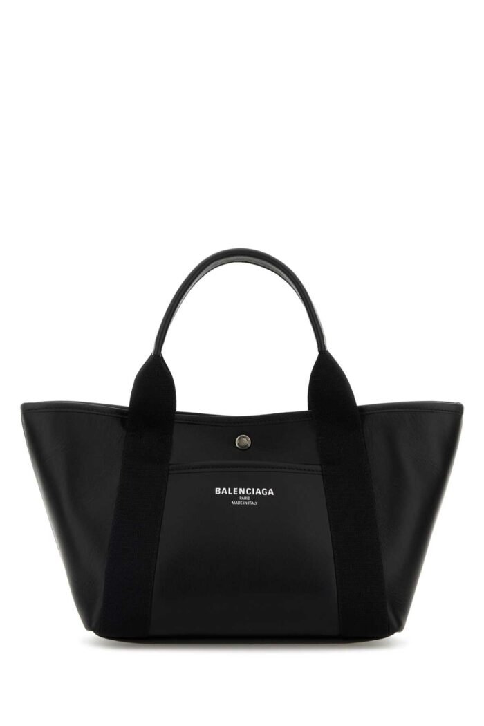 Black leather Biarritz shopping bag - Image 1