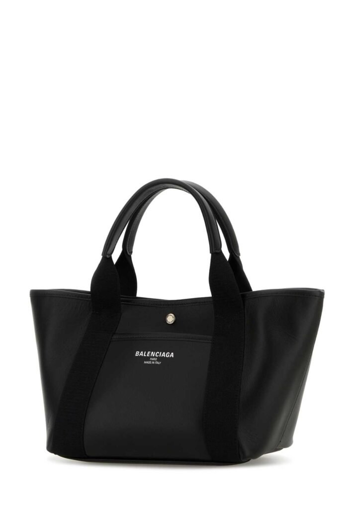 Black leather Biarritz shopping bag - Image 2