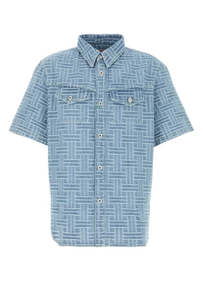 Embroidered denim shirt - Image 1